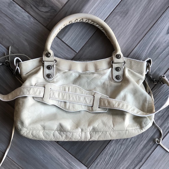 Ultra RARE ‘03 BALENCIAGA White Mastic First Bag Purse Vintage - Picture 3 of 8